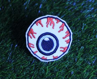 Embroidered Patch Blue Eye, Iron-On/Sew-On
